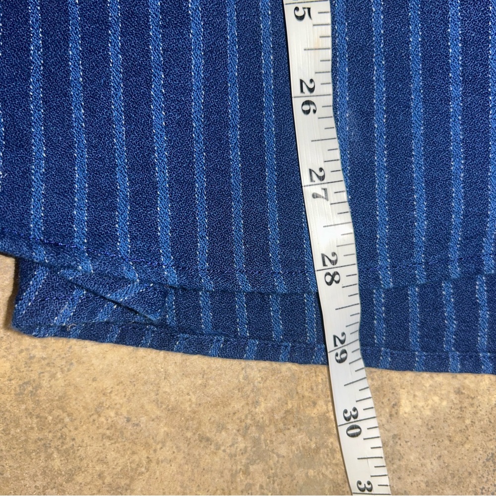 Corridor New York Shirt - blue striped 100 % cotton long sleeve button up - Picture 10 of 10